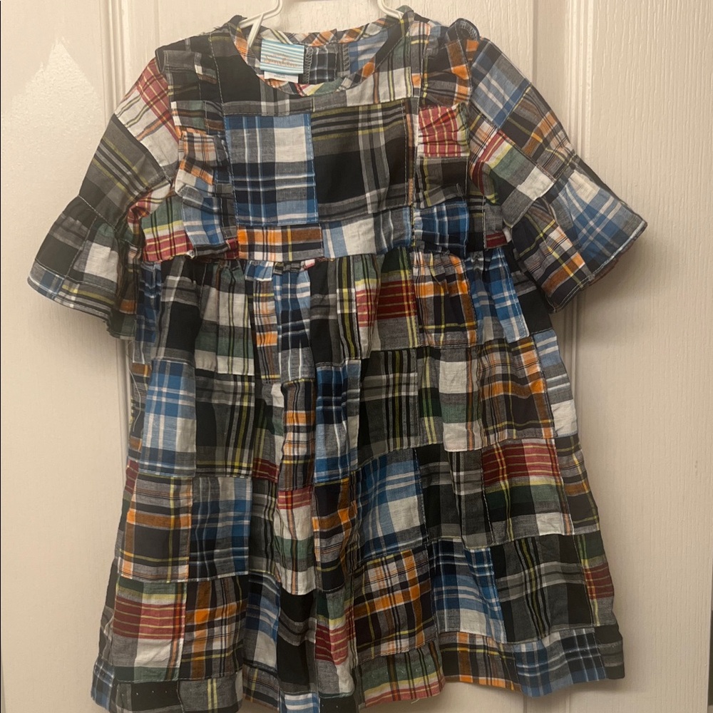 Colorful Plaid Kids Dress